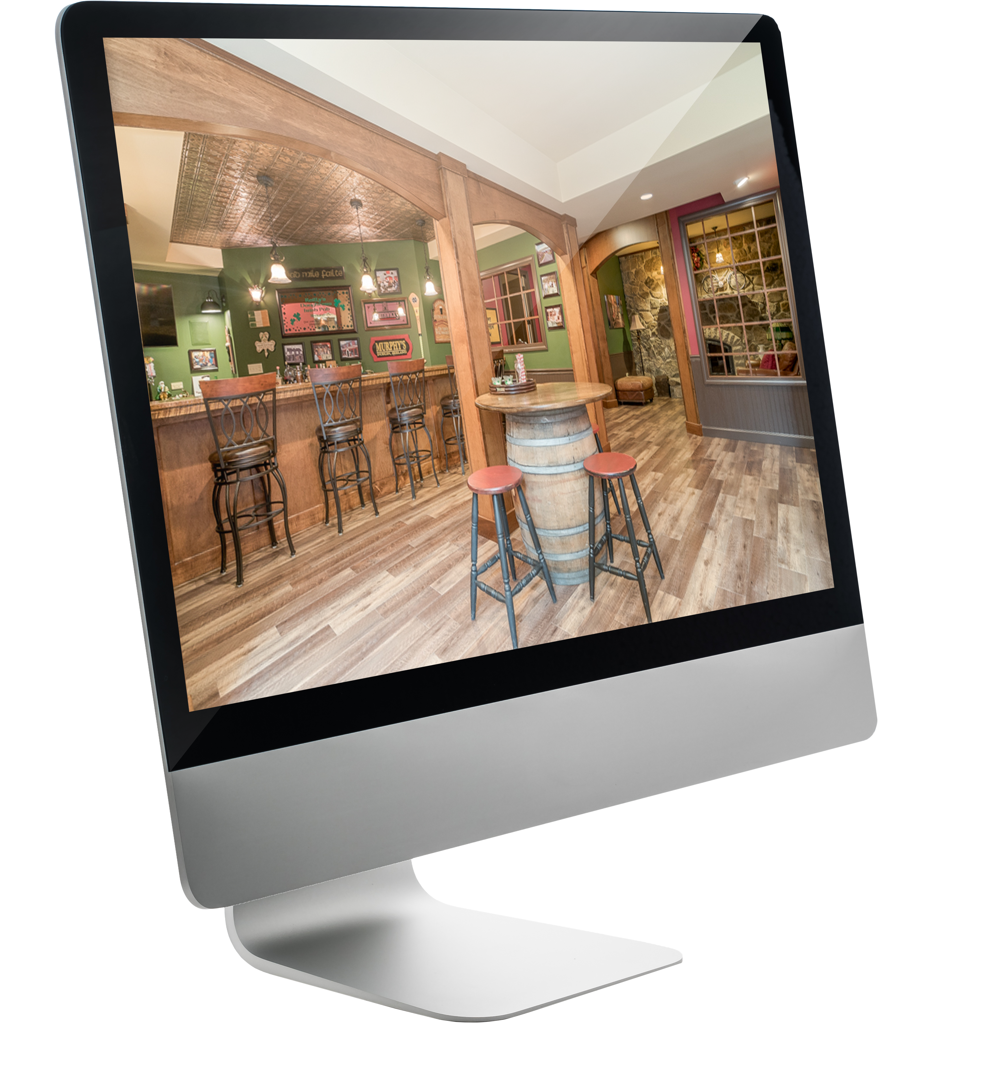 Desktop real estate media showcase